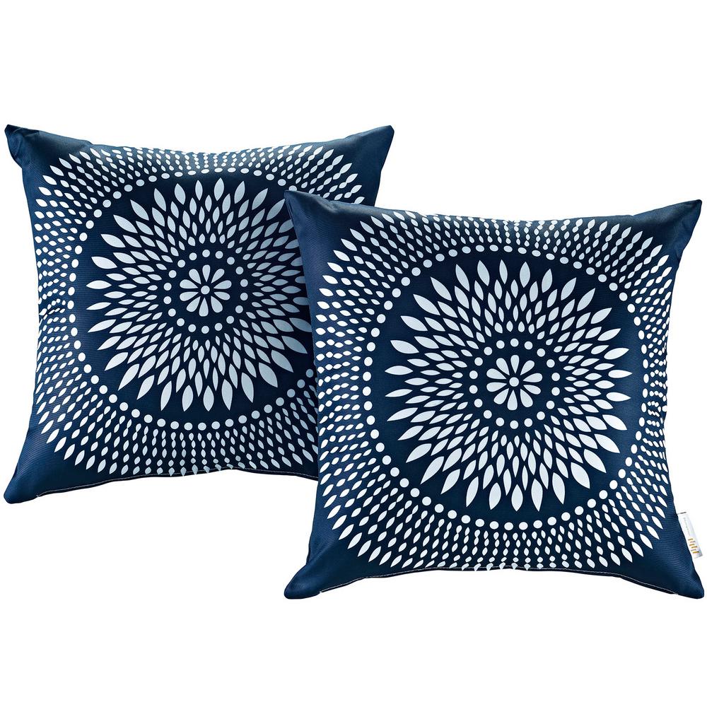 Modway Patio Square Outdoor Throw Pillow Set In Cartouche 2 Piece Patio Square Outdoor Throw Pillow Set In Cartouche 2 Piece