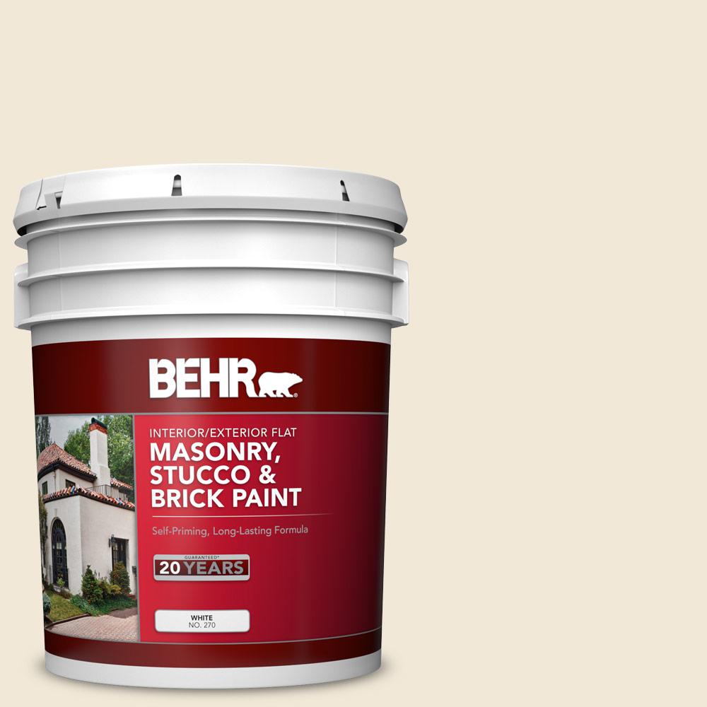 BEHR 5 gal. 13 Cottage White Flat Interior/Exterior