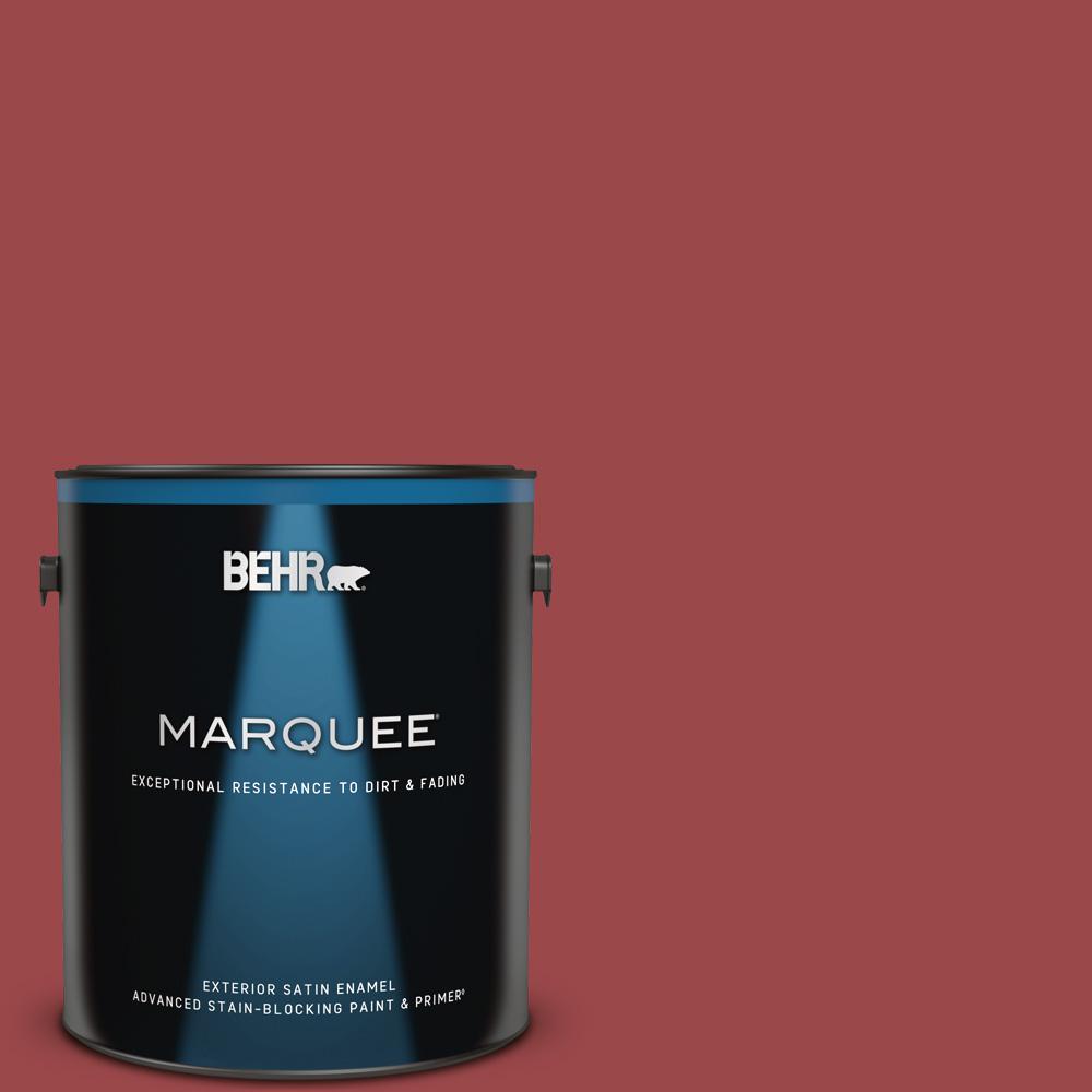 BEHR MARQUEE 1 gal. 150D7 Regal Red Satin Enamel Exterior Paint and