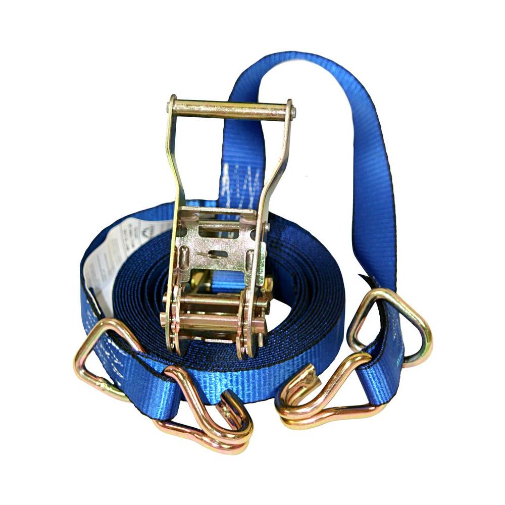 EVEREST 1 in. x 16 ft. Heavy Duty Ratchet Tie-Down Strap with 3000 lbs ...