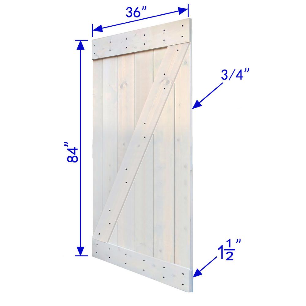 Wellhome 36 In X 84 In Z Series Diy Light Grey Finished Knotty