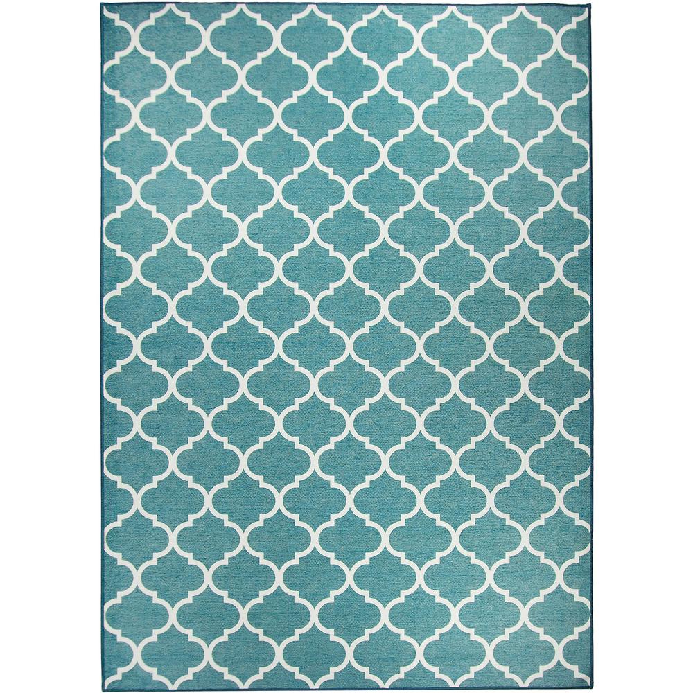 Ruggable Washable Moroccan Trellis Teal 5 Ft X 7 Stain Resistant Area Rug Ruggable Washable Moroccan Trellis Teal 5 Ft X 7 Stain Resistant Area Rug