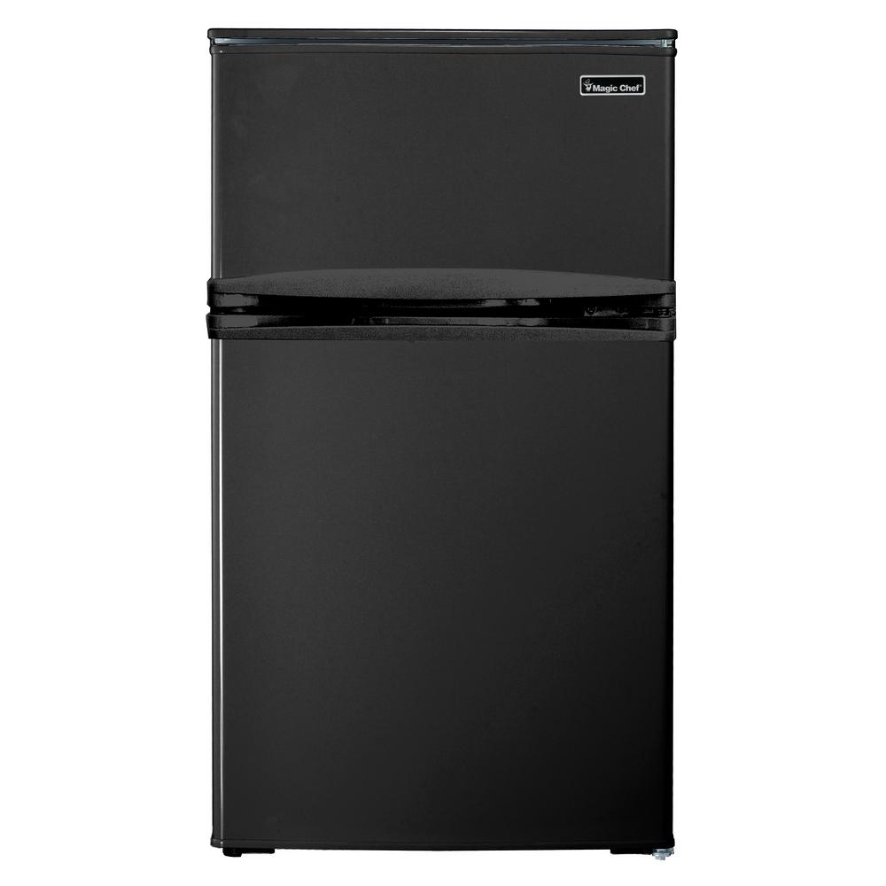 3.1 cu. ft. Compact Mini Refrigerator in Black, Manual Defrost By Magic