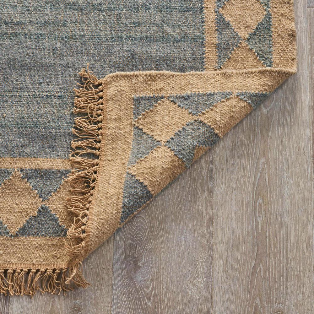 Avant Blue And Beige 5 Ft X 8 Border Wool Area Rug 54728 - Blue And Beige Wool Area Rugs Avant Blue And Beige 5 Ft X 8 Border Wool Area Rug 54728 - Blue And Beige Wool Area Rugs