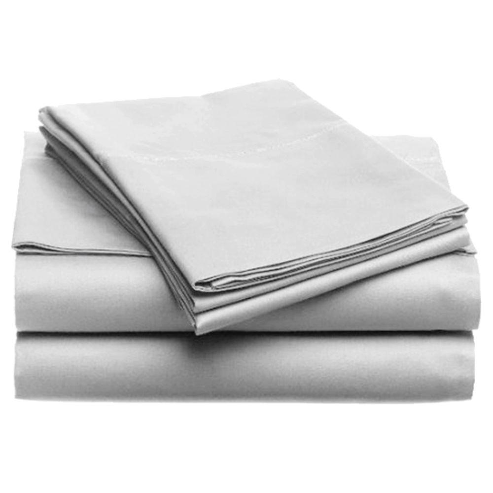 home dynamix jill morgan solid silver 90 gsm microfiber king sheet solid sheet set