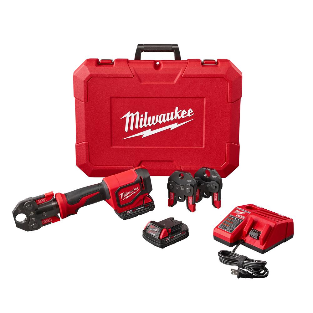 Milwaukee M18 18-Volt Lithium-Ion Cordless Short Throw Press Tool Kit ...