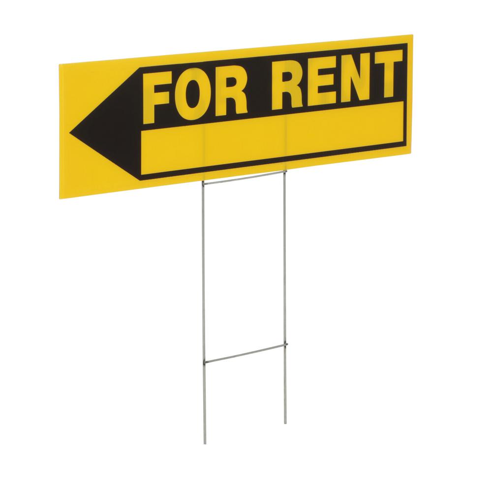 Everbilt 6 In X 24 In Plastic For Rent Sign 31584 The Home Depot