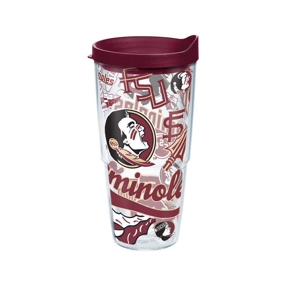 UPC 888633528029 product image for Florida State Unv All Over 24 oz. Double Walled Insulated Tumbler with Travel Li | upcitemdb.com