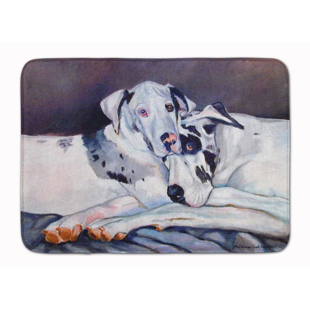 Carolines Treasures Tub for Two with Poodle and Pug Floor Mat 19 x 27 Multicolor