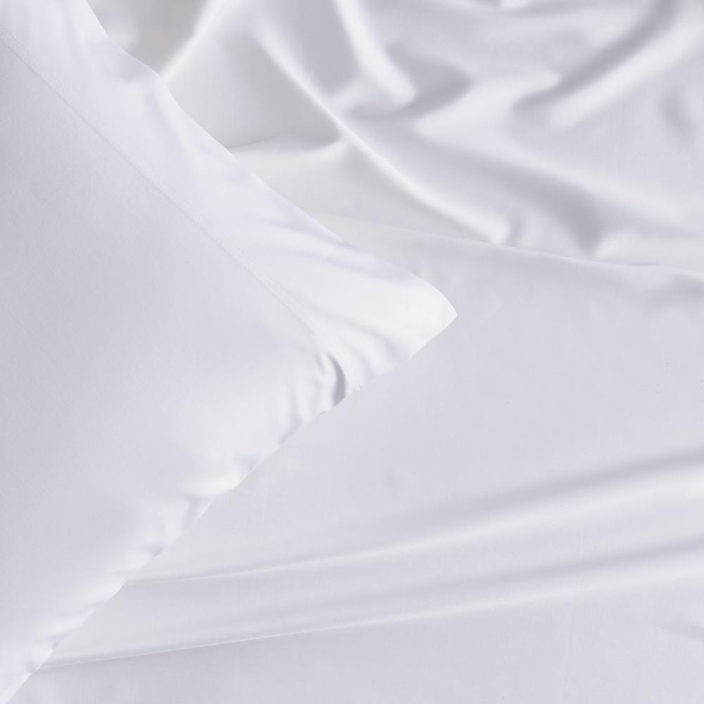 The Company Store White Solid Bamboo Cotton Sateen Full Duvet