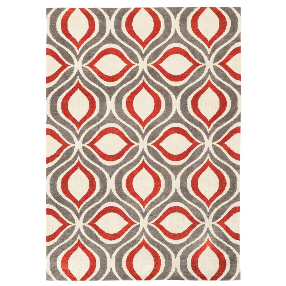 Linon Home Decor Claremont Cylinder Grey and Cream 2 ft. x 3 ft. Area