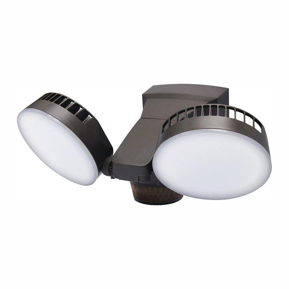 Defiant 270 Degree Bronze Integrated Led Outdoor Motion Sensor Light