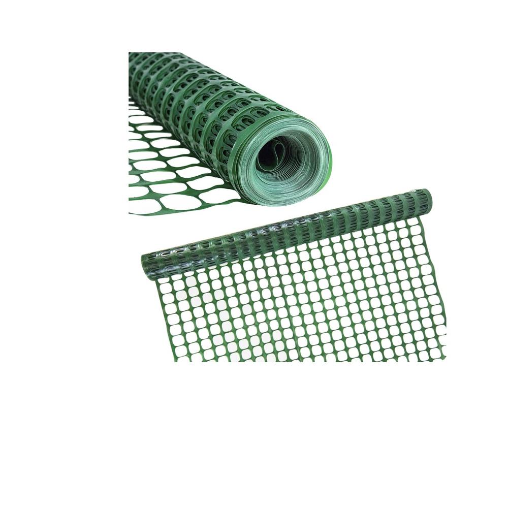 BOEN 4 ft. x 100 ft. Green Construction Snow/Safety Barrier Fence-SF ...