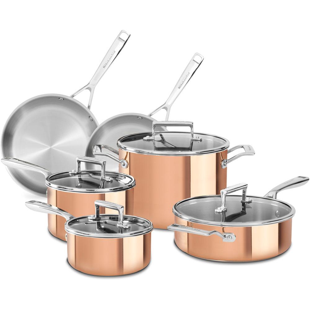 KitchenAid 10-Piece Copper Cookware Set with Lids-KC2PS10CP - The Home Depot