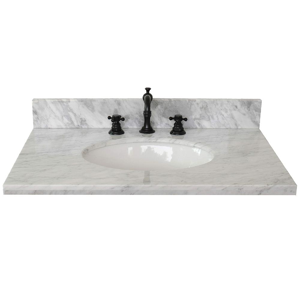 St Paul Vanity Tops Bathroom Vanities The Home Depot Ragusa 31 In W X 22 D Marble Single Basin