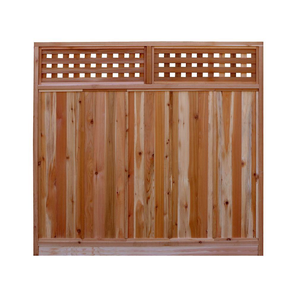 Signature Development 6 ft. H x 6 ft. W Western Red Cedar Checker ...