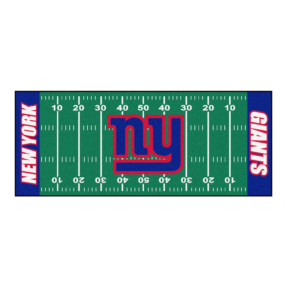 Fanmats New York Giants 3 Ft X 6 Ft Football Field Runner Rug