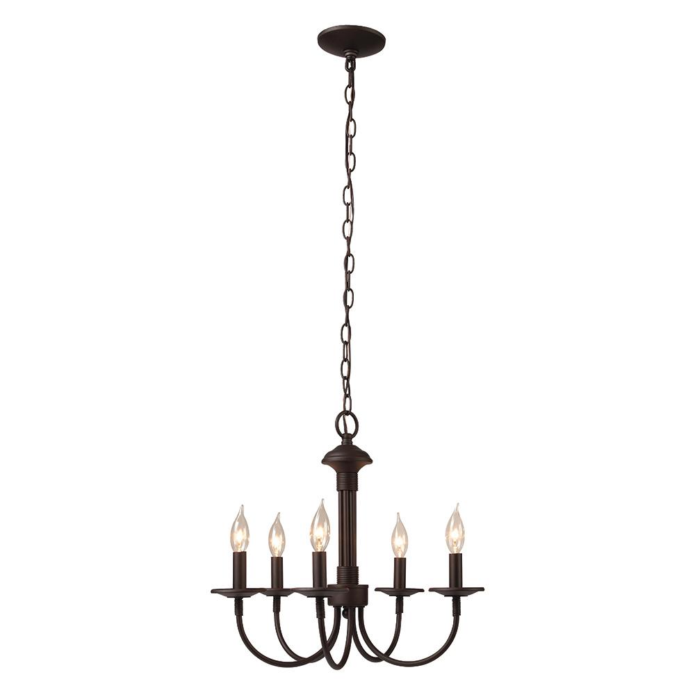 Monteaux Lighting The Home Depot 5 Light Oil Rubbed Bronze Chandelier Monteaux Lighting