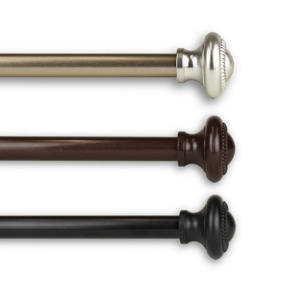 Rod Desyne Pennant 7 16 In Cafe Curtain 18 To 28 Cafe Curtain Rod 18 In To 28 Satin Nickel