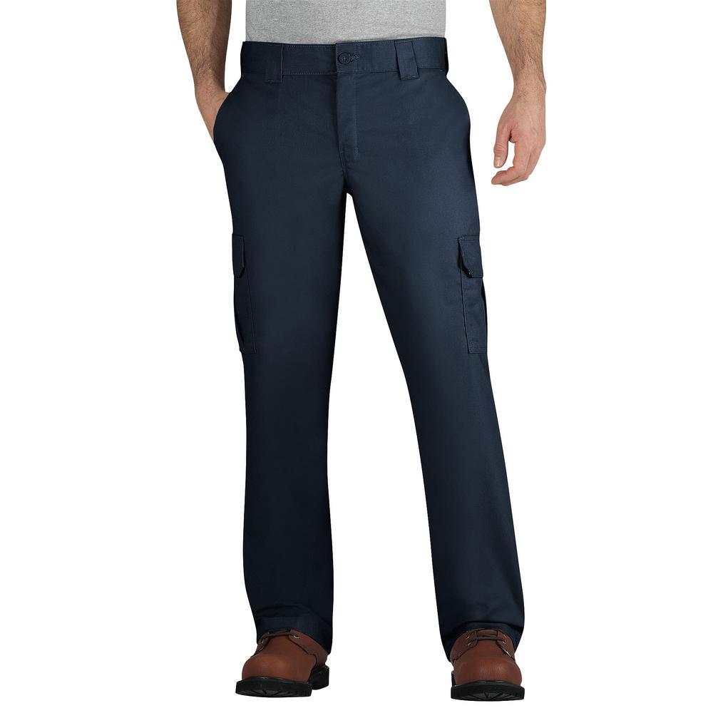 genuine dickies men's regular fit straight leg flat front pant