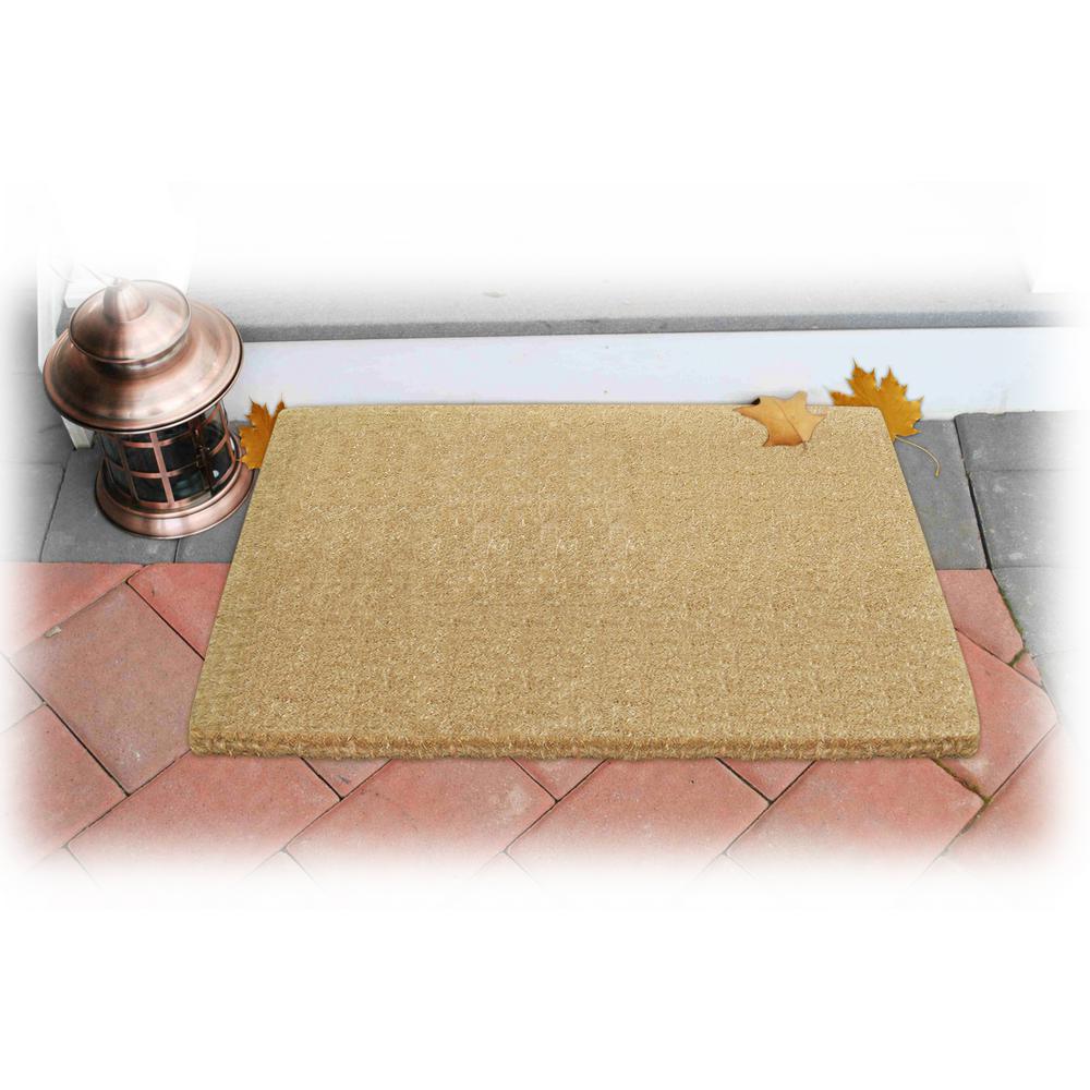 Nedia Home No Border Plain 22 In X 36 Coir Door Mat O2099 Plain 22 In X 36 Coir Door Mat