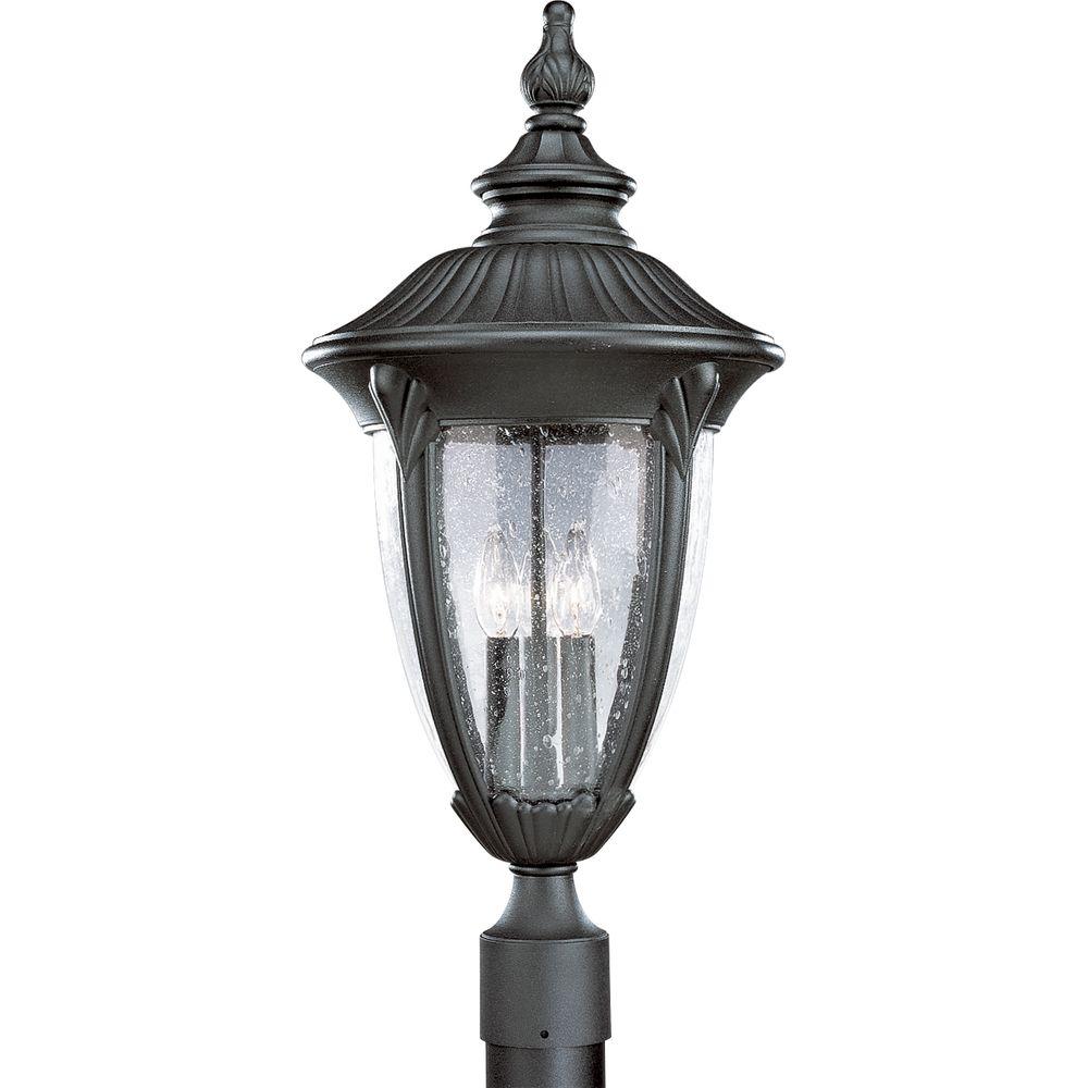 Bel Air Lighting Bostonian 3-Light Outdoor Black Post Top Lantern with ...