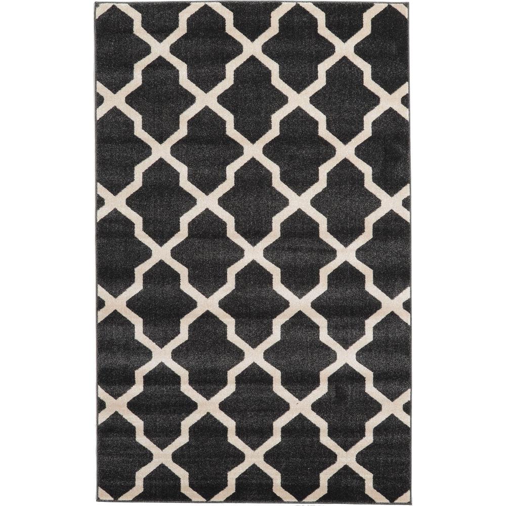 Unique Loom Trellis San Antonio Black 5 X 8 Area Rug 3115986 Unique Loom Trellis San Antonio Black 5