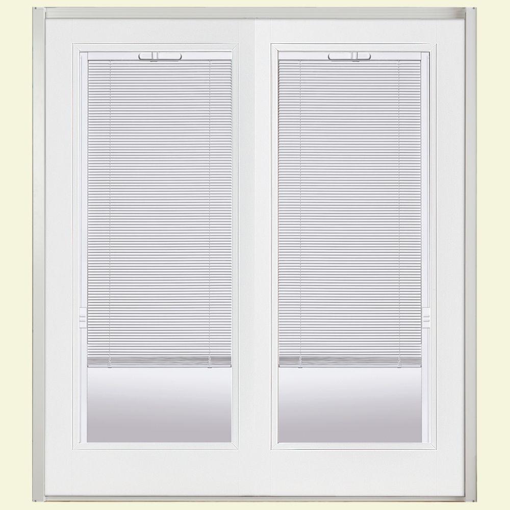 Masonite 72 In X 80 Primed White Steel Prehung Left Hand Masonite 72 In X 80 Primed White Steel Prehung Left Hand Inswing Mini Blind Patio Door Vinyl Frame Without Brickmold