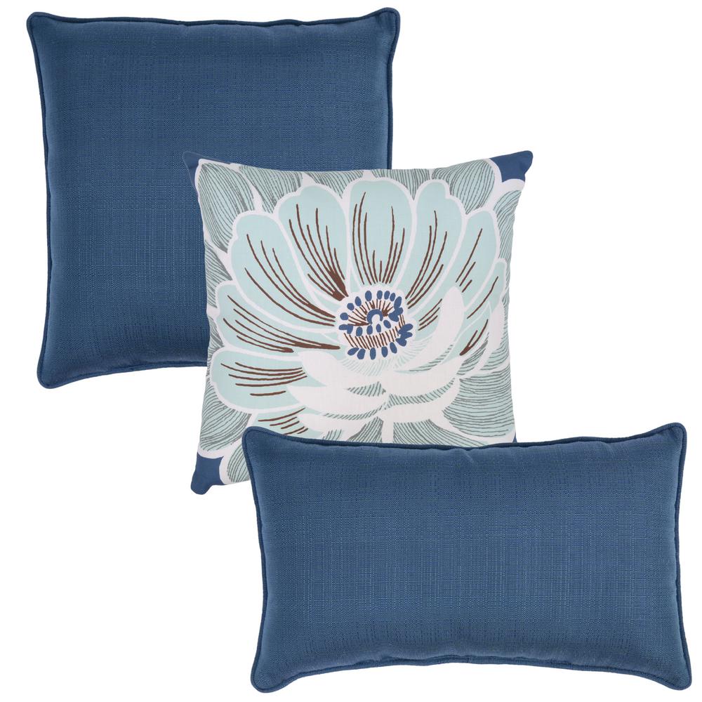 Plantation Patterns Charleston Toss Pillow and Lumbar Set (Set of 3