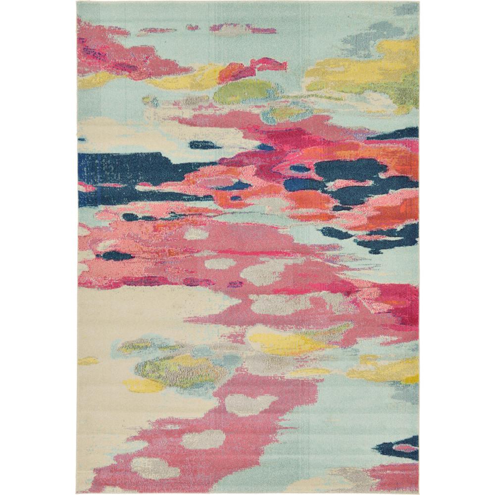 Unique Loom Estrella Laurnell Pink 7 0 X 10 Area Rug