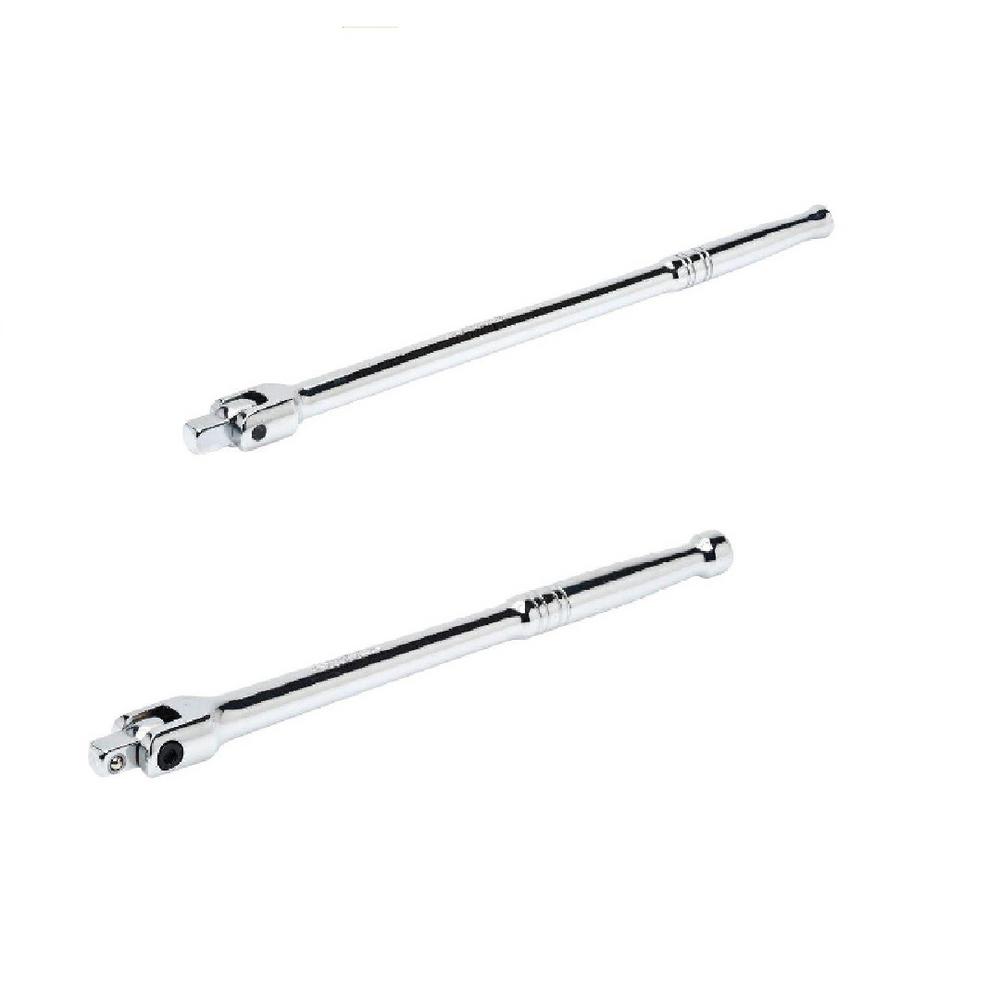 Husky 3 8 In And 1 2 In Drive Breaker Bar Set 2 Piece Hbb2pc The Home Depot