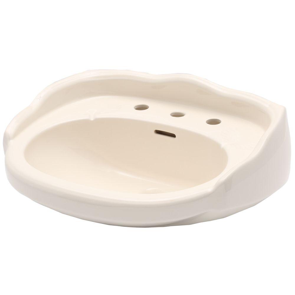 Elizabethan Classics Aberdeen 8 in. Pedestal Sink Basin Only in Bisque