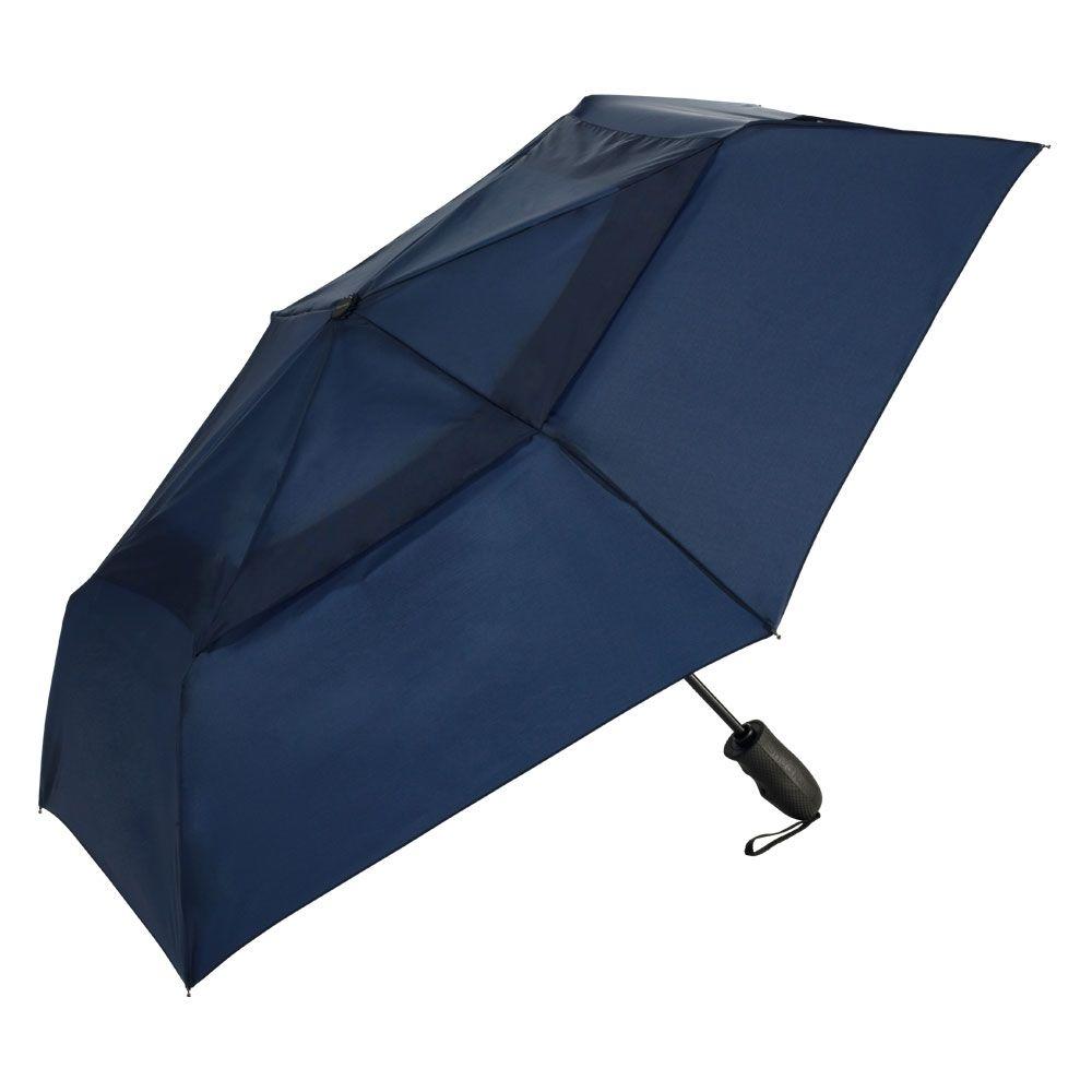 Shedrain Windjammer 43 In Arc Compact Umbrella 2282a Nvy The Home Depot