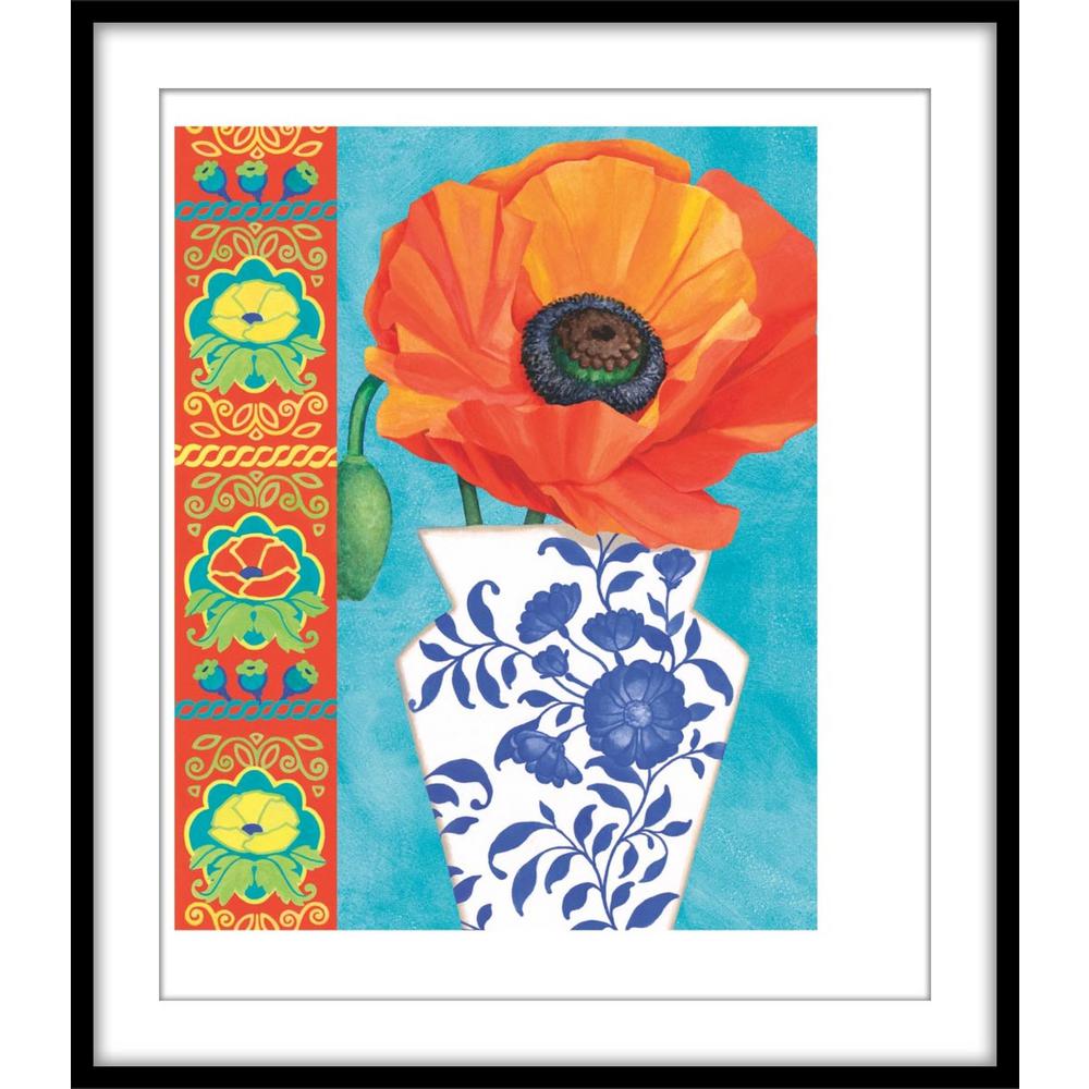 Ptm Images 9 75 In X 11 75 In Blooming Orange Poppy Framed Wall Art 1 76262 The Home Depot