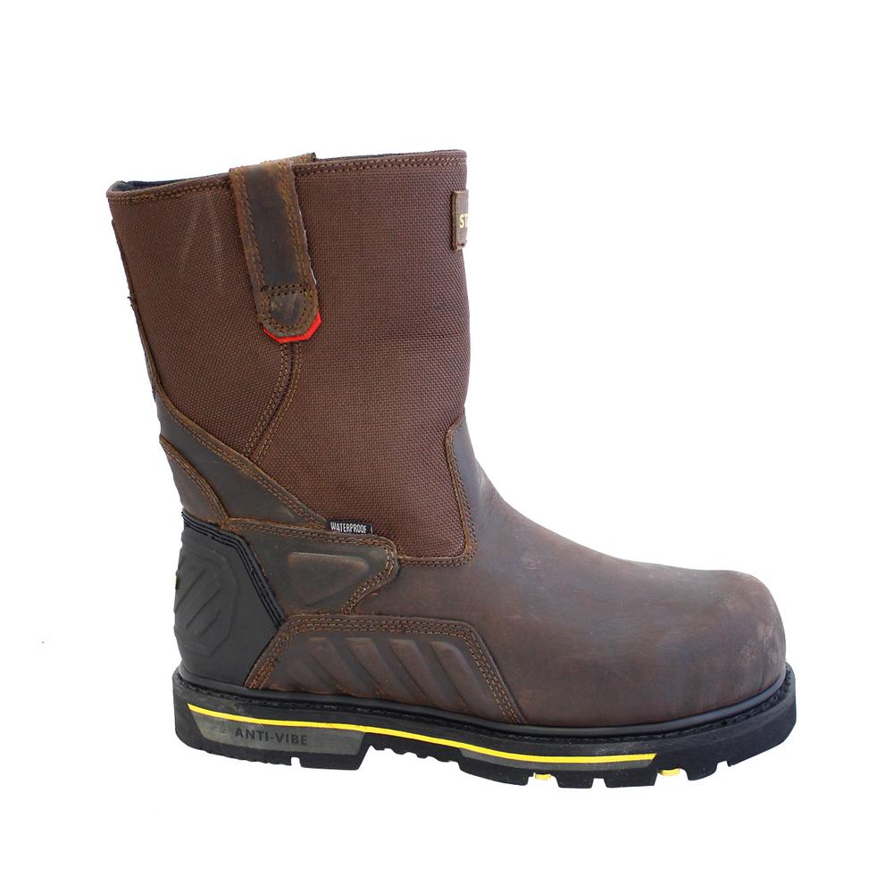 Stanley Exploit 2.0 Men 12 in. Size 13 Brown Leather/Nylon Composite ...