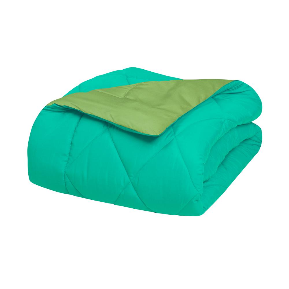 Elegant Comfort 3 Piece Aqua Lime Full Queen Comforter Set Cmf Q