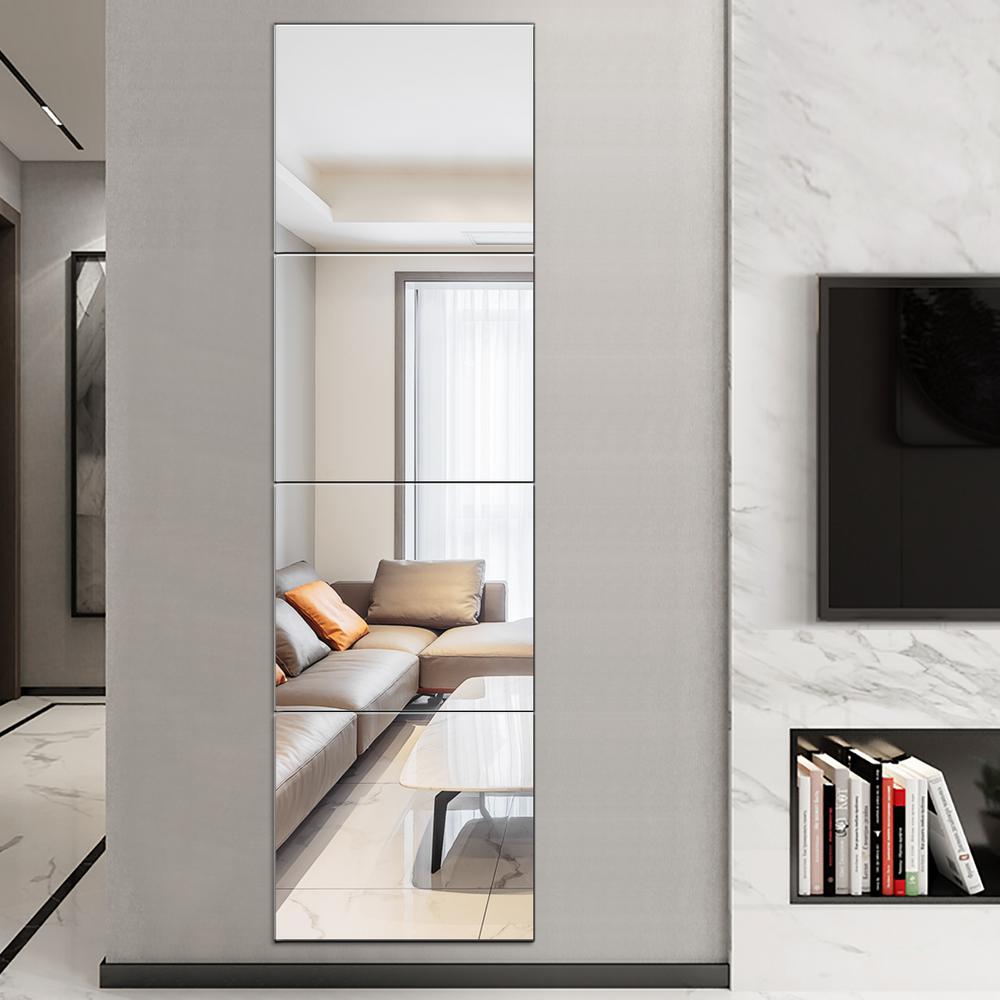 PexFix 12 in. x 16 in. Modern Rectangle UnFramed Mirror Set Full Length