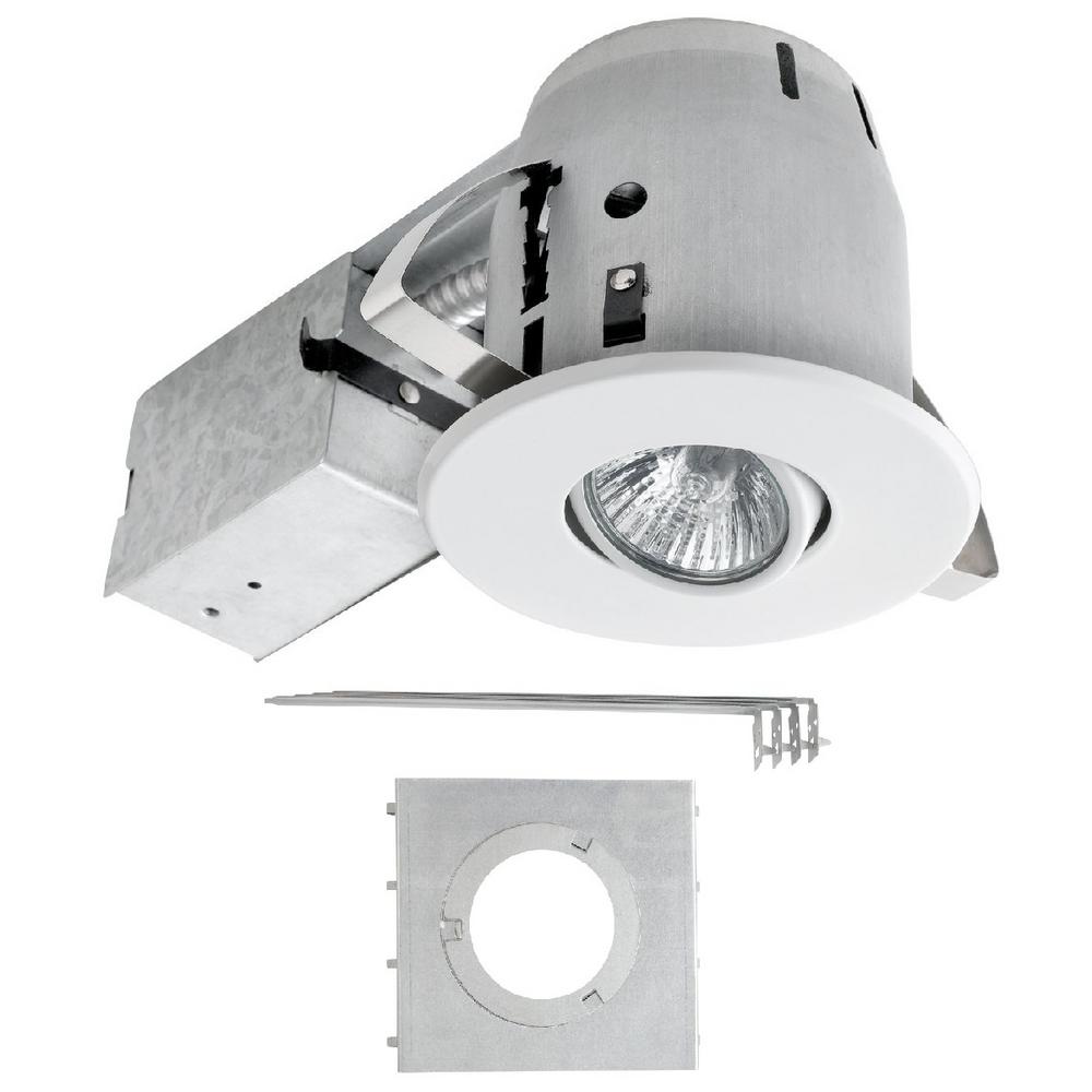 Globe Electric 4 In White Recessed Lighting Kit With New White Recessed Lighting Kit With New Construction Mounting Plate