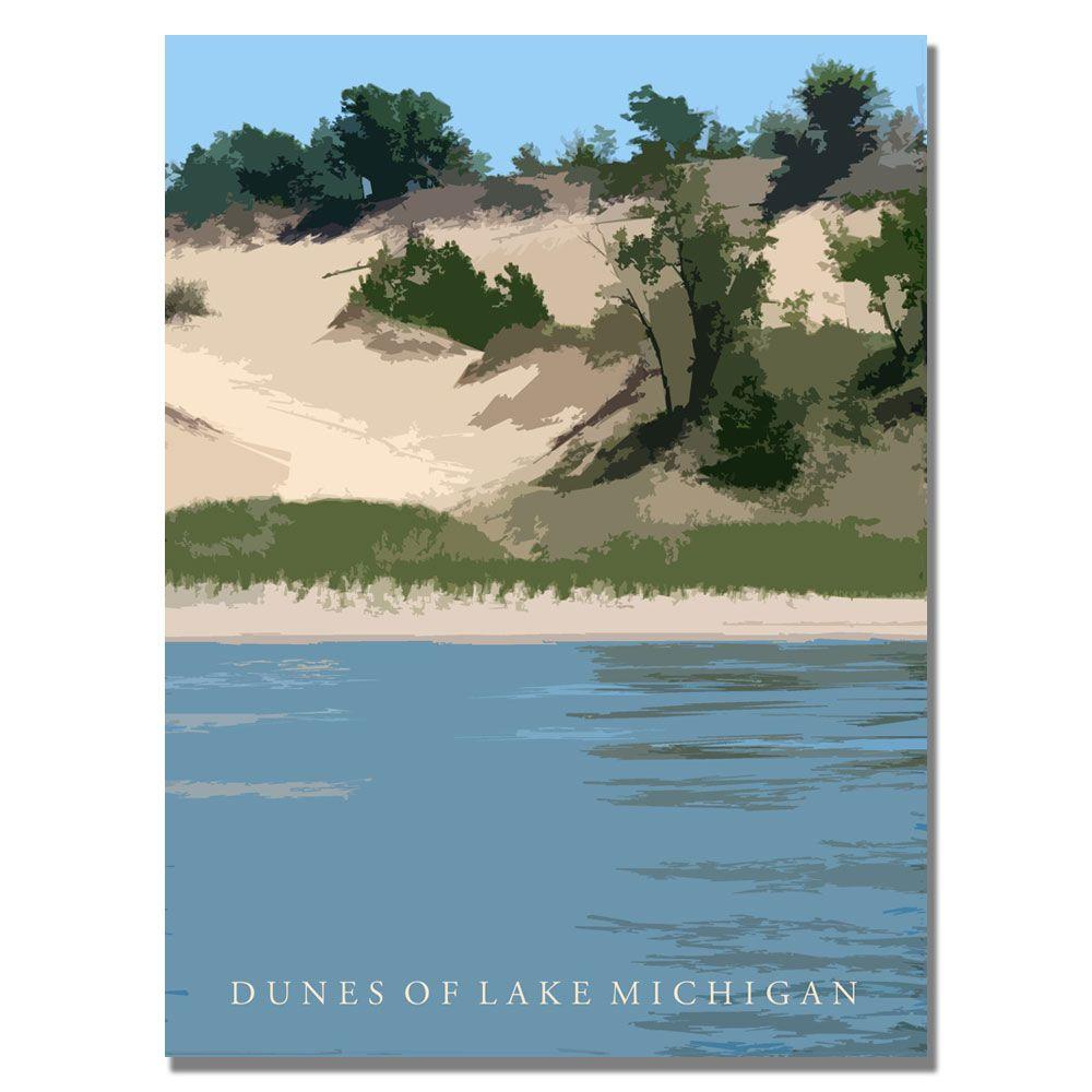 35 in. x 47 in. Dunes of Lake Michigan II Canvas Art-MC110-C3547GG ...