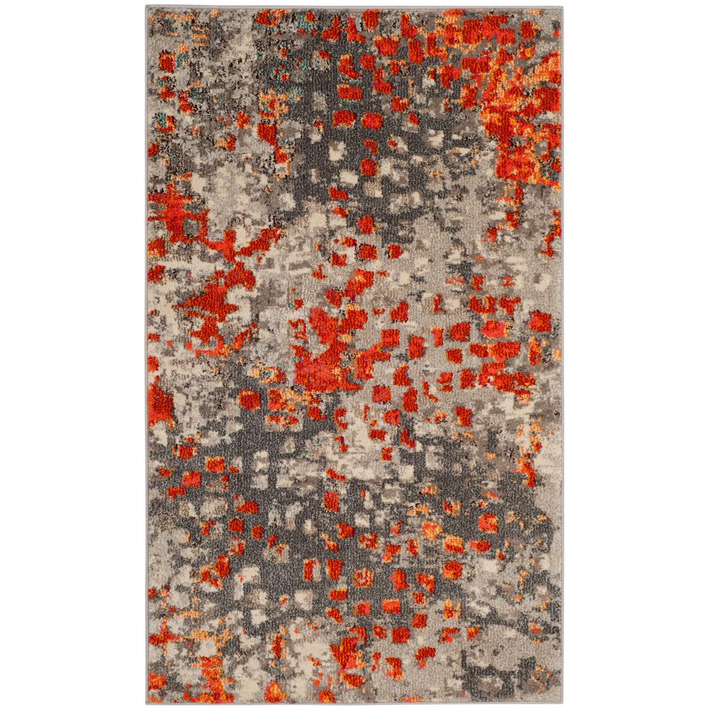 Orange 3 X 5 Area Rugs The Home Depot Monaco Gray Orange 3 Ft X 5 Area Rug
