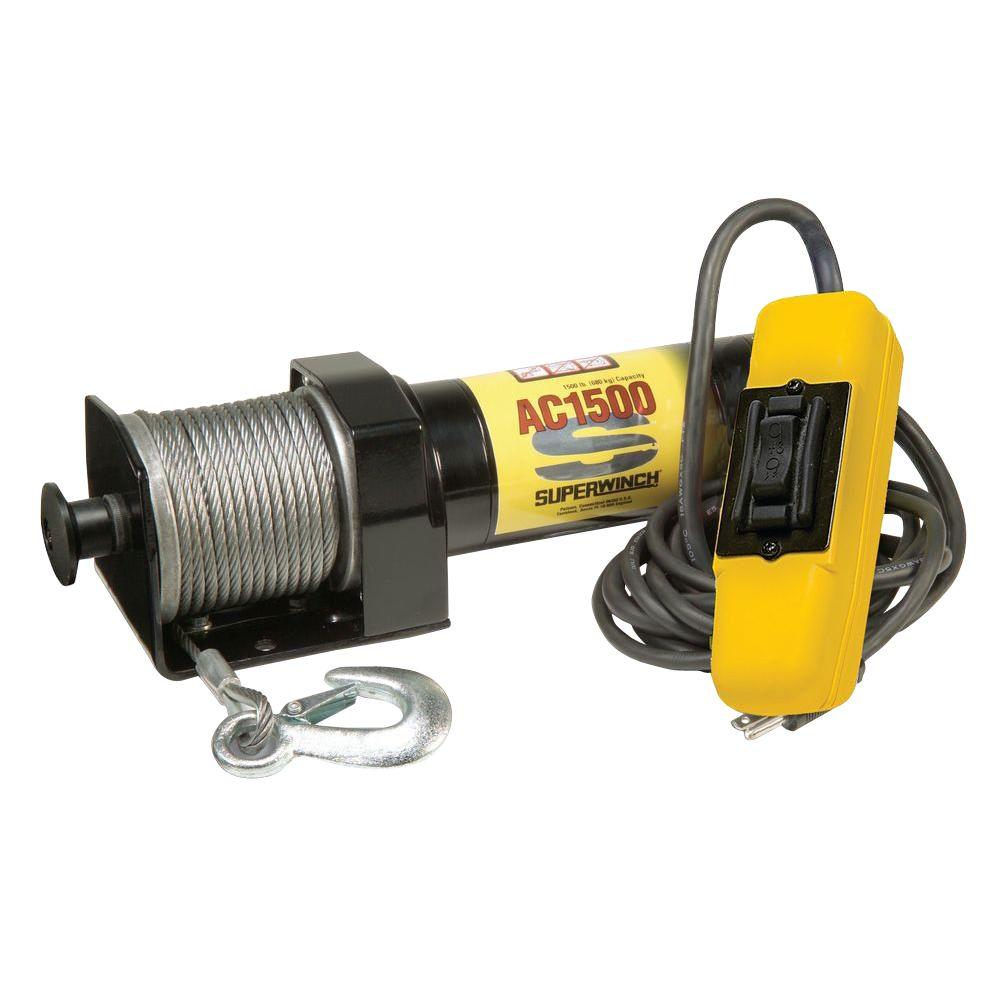 Superwinch AC1500 115Volt AC Industrial Winch with FreeSpooling