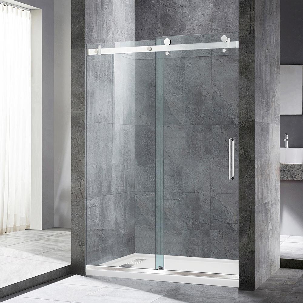 WOODBRIDGE Woodton 44 In To 48 In X 76 In Frameless Sliding Shower   Woodbridge Alcove Shower Doors Hsd3609 64 600 