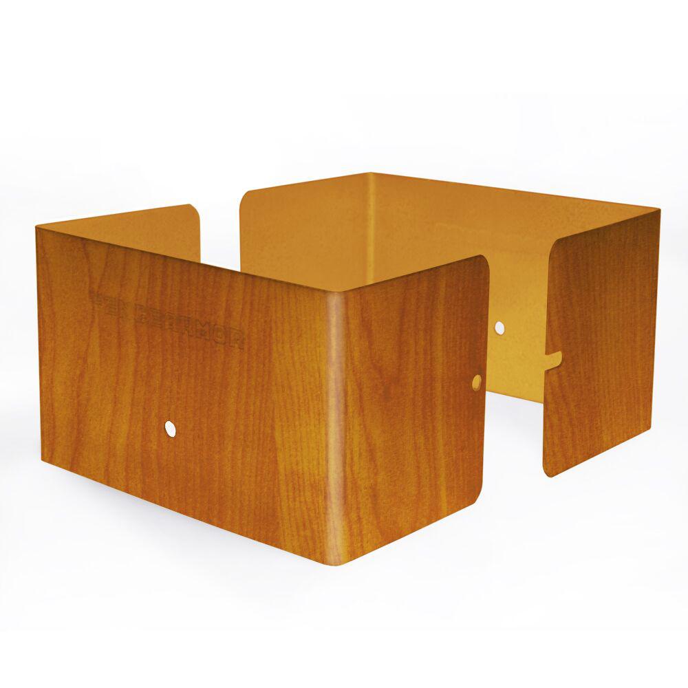 Fence Armor 5 in. L x 5 in. W x 1/4 ft. H Redwood Fence Post Guard for