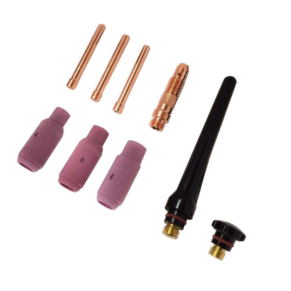 Lotos TIG Welding Accessories Kit with Nozzles, Collets, Collet Body, Tungsten... by Lotos