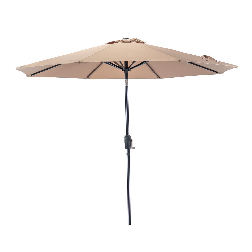 Patio Premier 9 Ft Round Market Patio Umbrella In Taupe 241006 The Home Depot