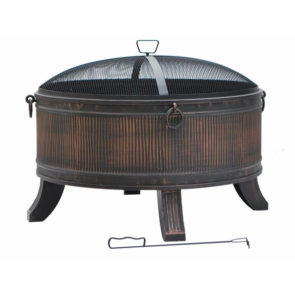 Hampton Bay Emberjack 36 in. Round Steel Fire Pit-FT-01E - The Home Depot