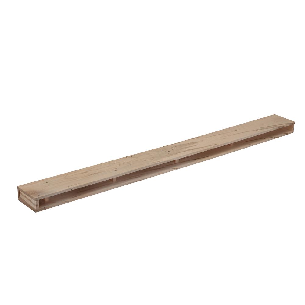 Ornamental 60 In Rustic Ambrosia Maple Cap Shelf Mantel Sh Float 03 60wmap The Home Depot