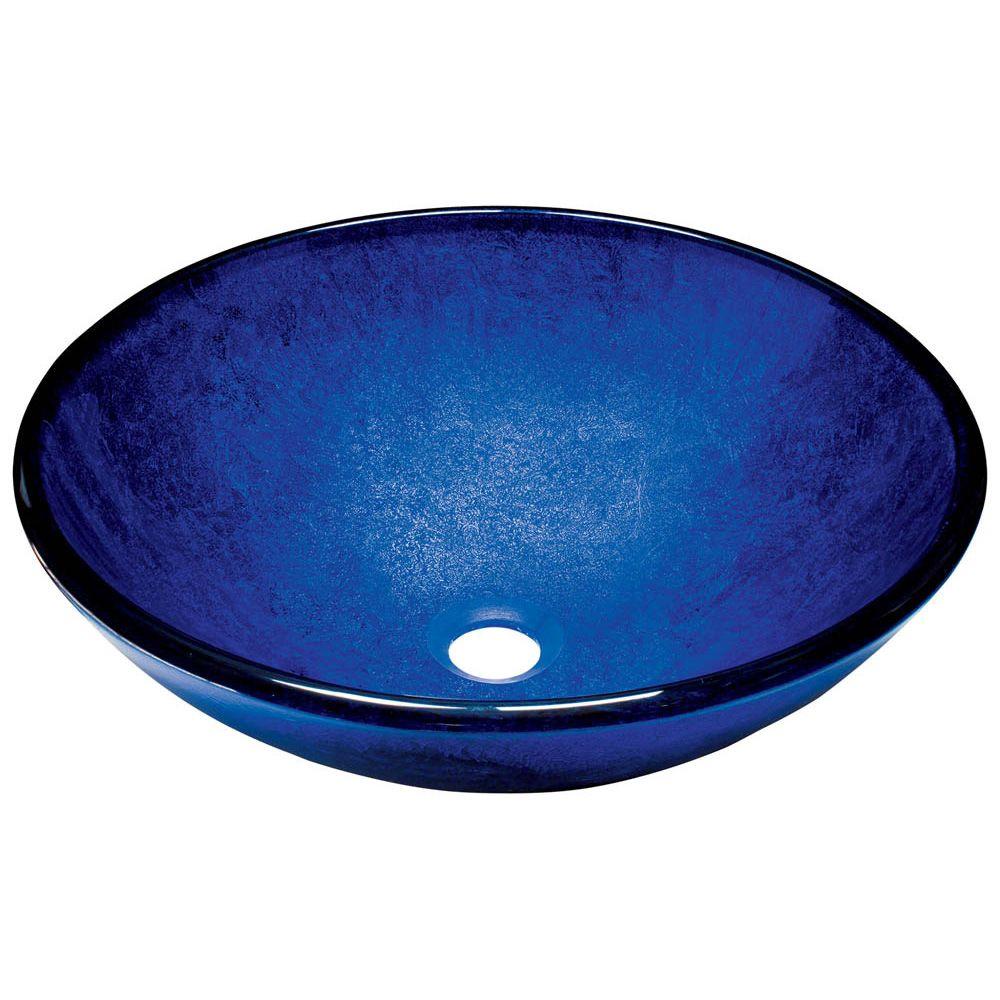 MR Direct Glass Vessel Sink in Foil Undertone Royal Blue644 The Home