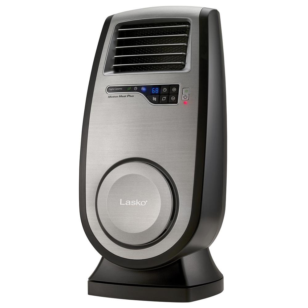 Lasko Motion Heat 1500 Watt Electric Ceramic Portable Space Heater With Remote Control And Savesmart Technology Cc23150 The Home Depot