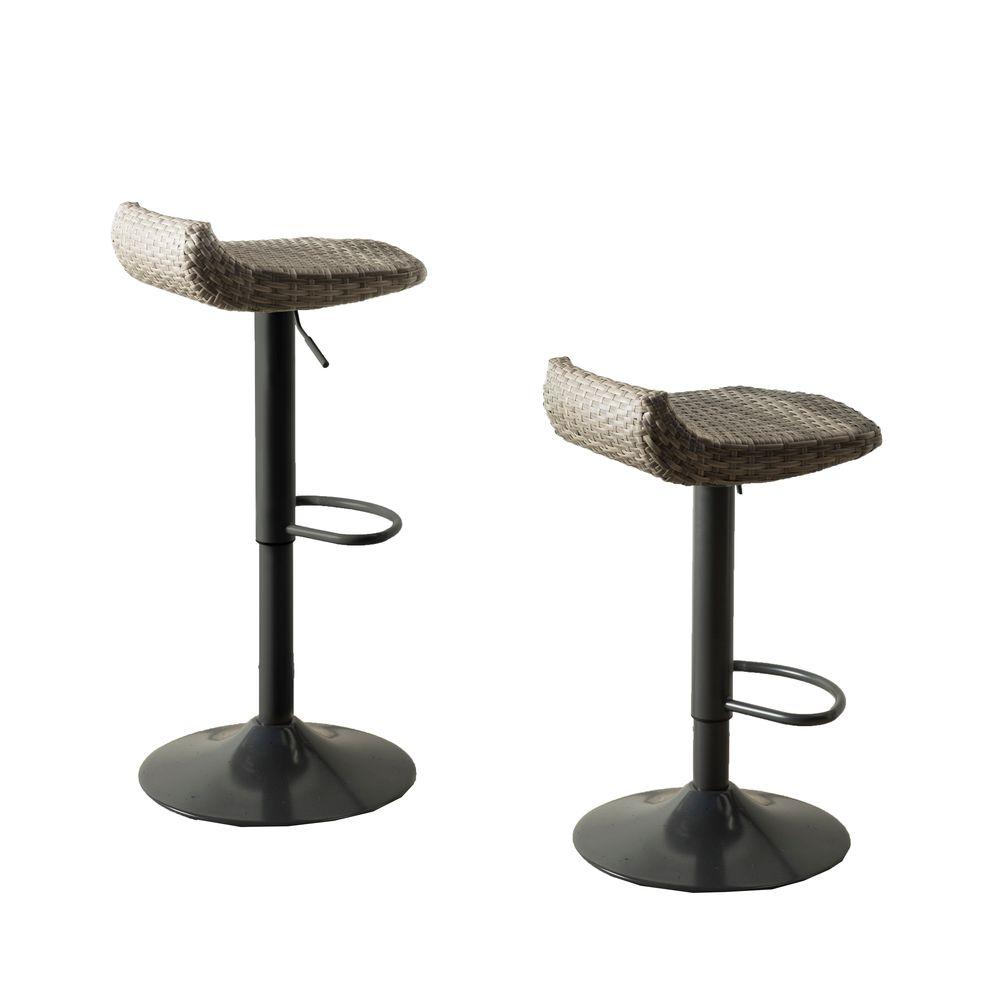 RST Brands Cannes All-Weather Wicker Motion Patio Bar Stool (2-Pack) by RST Brands
